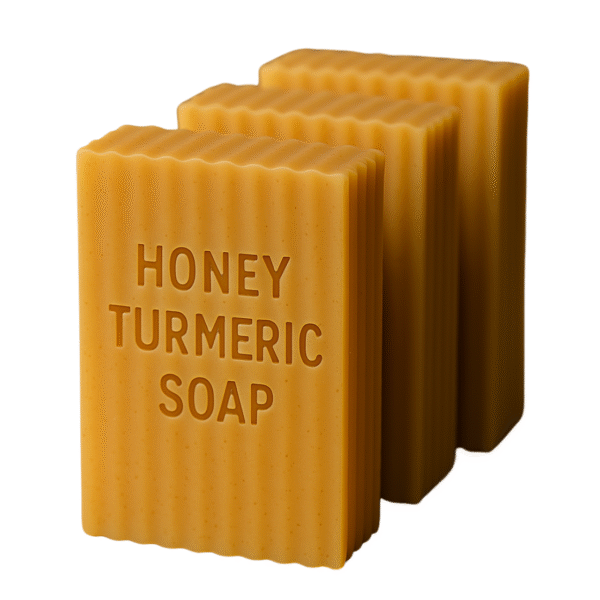 Honey Turmeric Soap for Sensitive Dry Skin- Pure & Gentle - Mild Cleanser