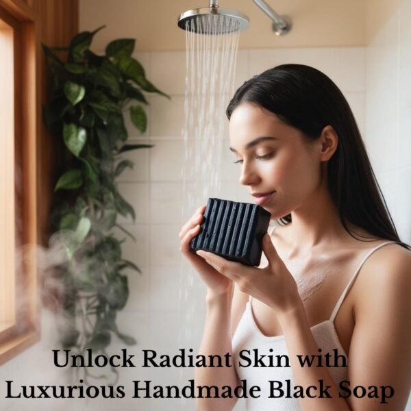 African Black Soap with Activated Charcoal - Deep Cleansing Bar