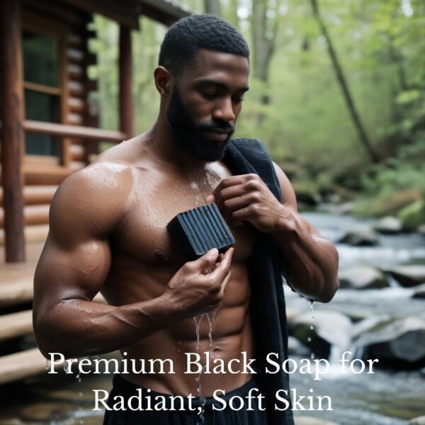 African Black Soap with Activated Charcoal - Deep Cleansing Bar